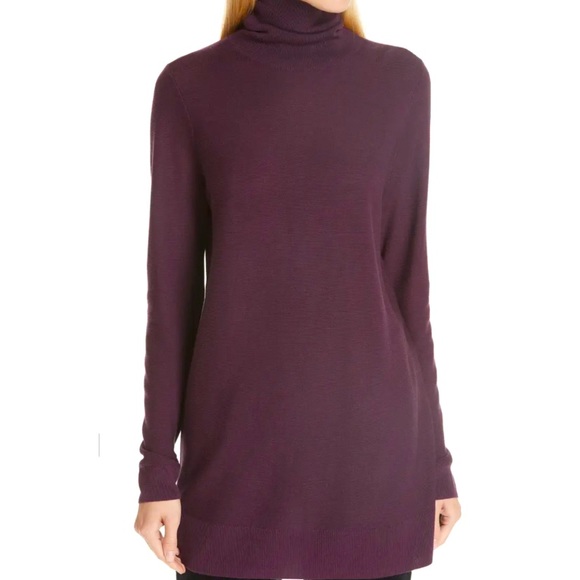 Eileen Fisher Tops - Eileen Fisher Tencel/Silk Turtleneck Tunic Sweater